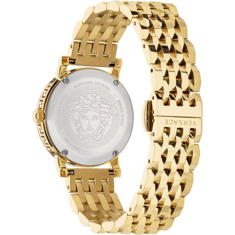 Versace Greca Glass Ladies Gold Watch VEU300621