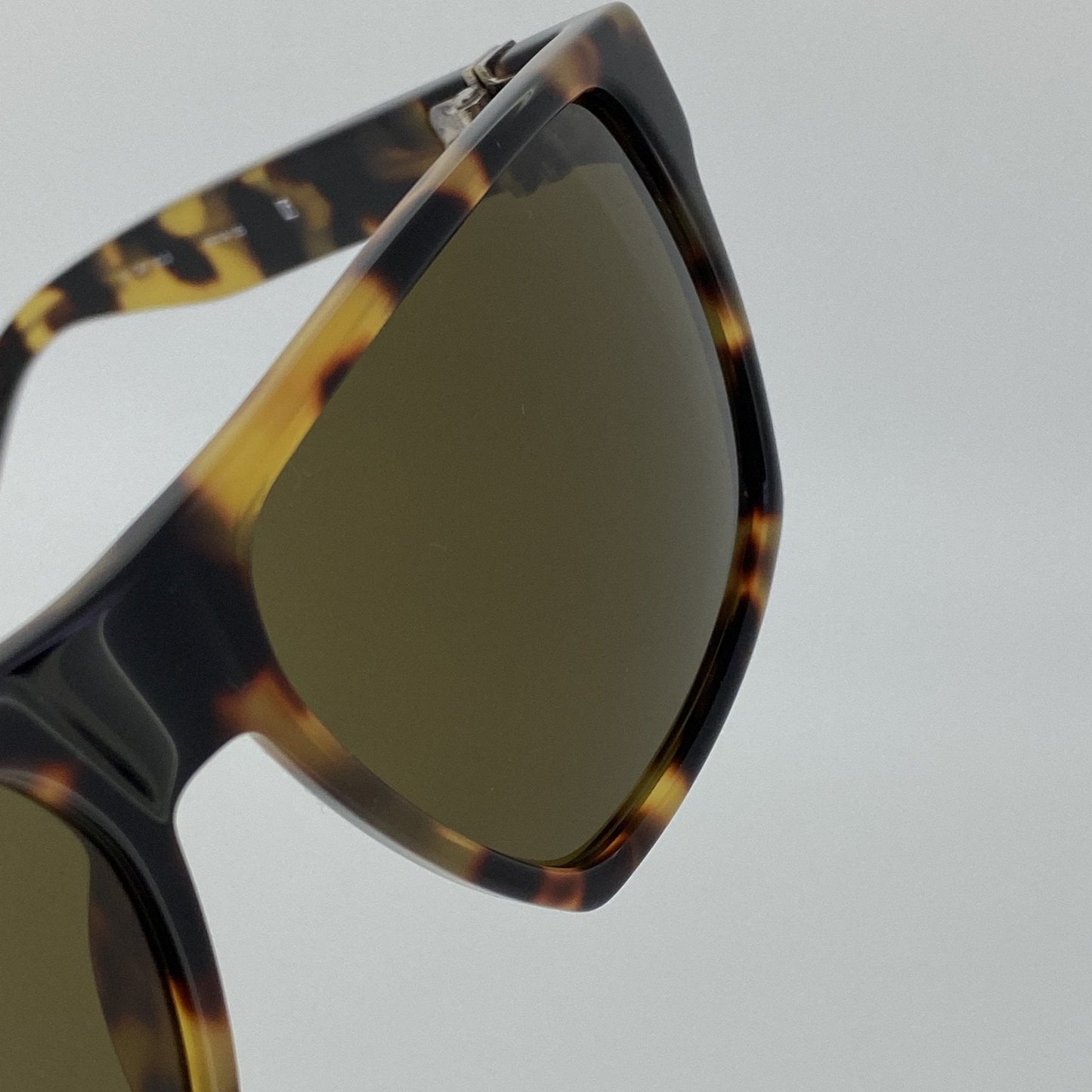 Ann Demeulemeester Sunglasses Angular Tortoise Shell and Brown