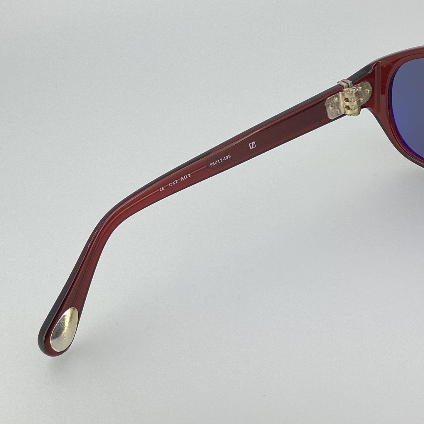 Ann Demeulemeester Men's Sunglasses Flat Top Red and Blue AD1C3SUN