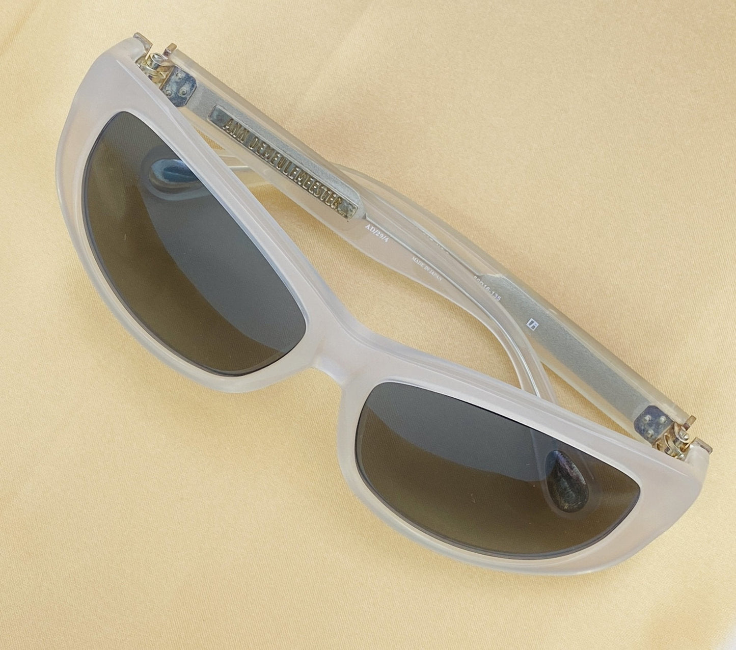 Ann Demeulemeester Ladies Sunglasses Cat Eye White and Grey AD29C4SUN