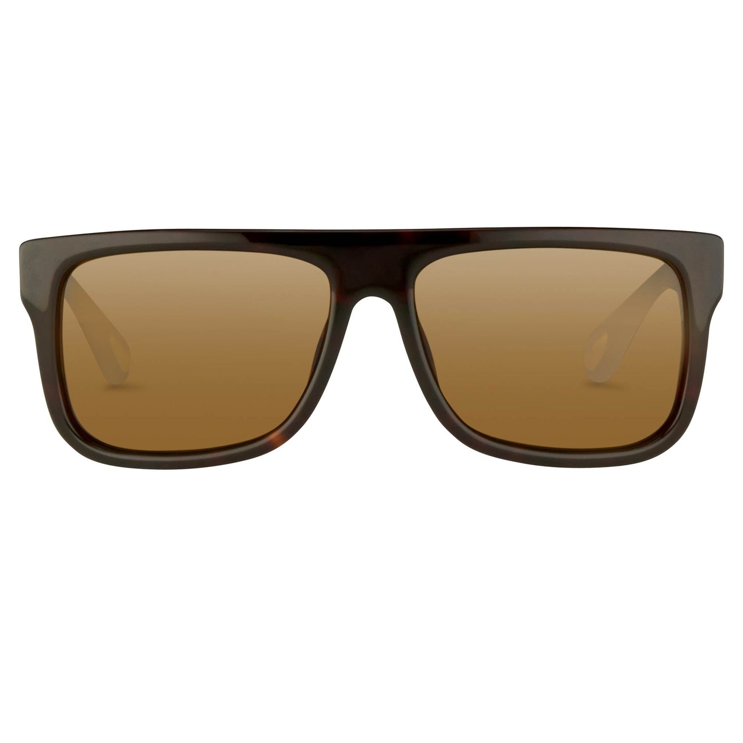 Ann Demeulemeester Men's Sunglasses Flat Top Amber Tortoise and Brown AD2C4SUN