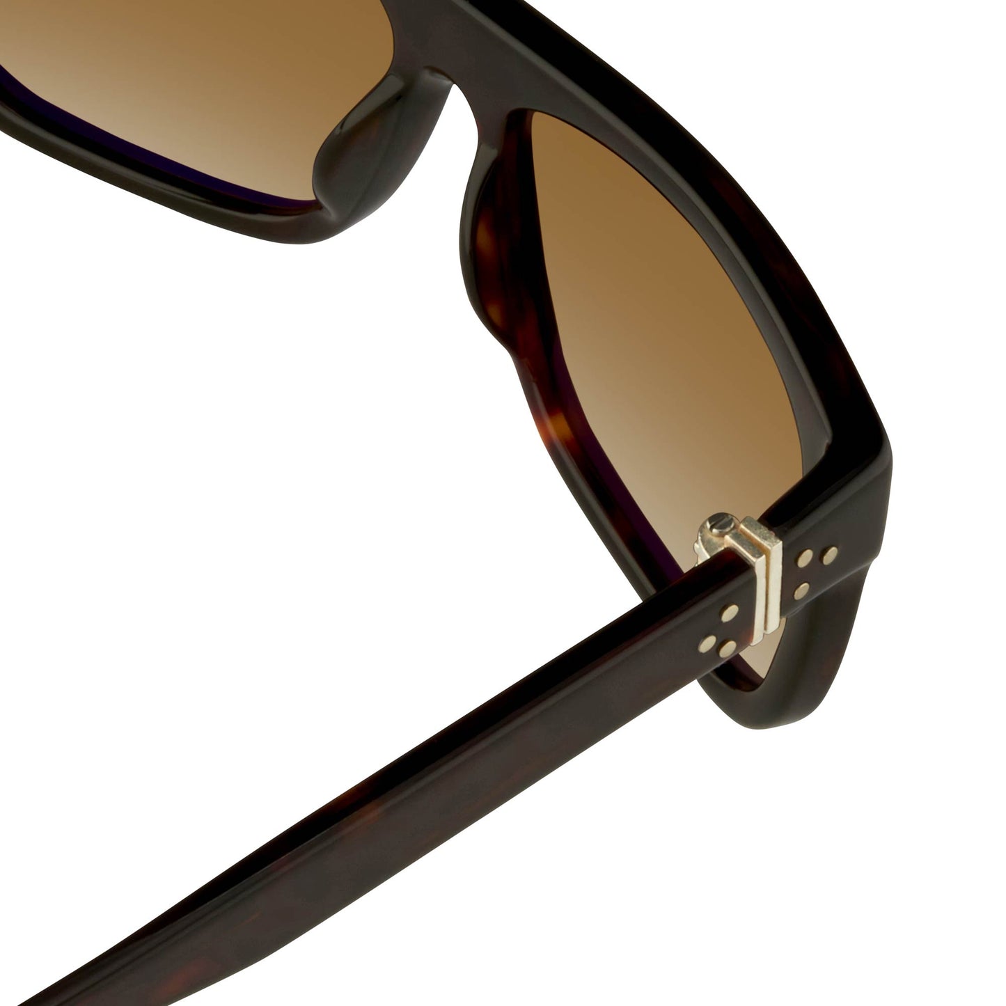 Ann Demeulemeester Men's Sunglasses Flat Top Amber Tortoise and Brown AD2C4SUN