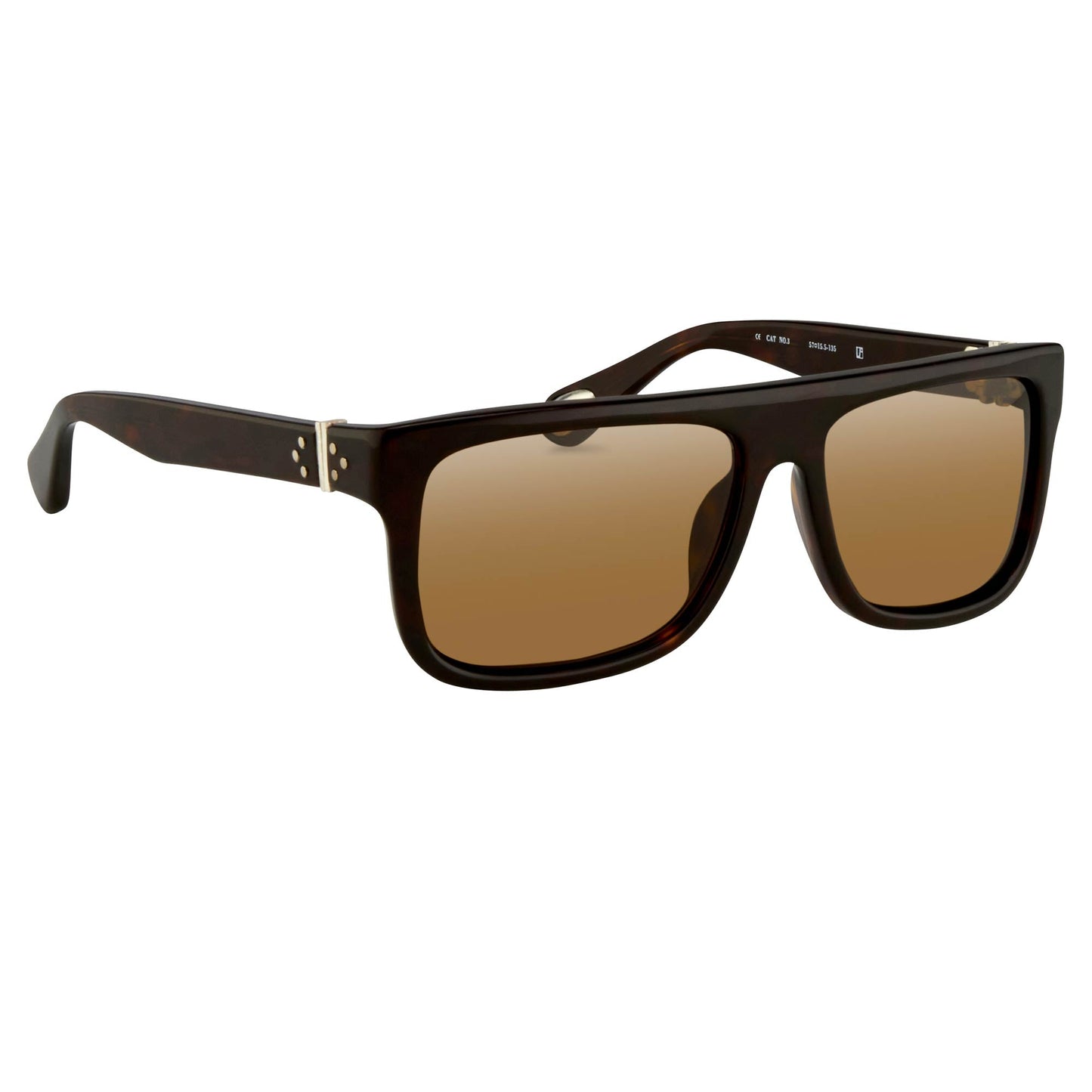 Ann Demeulemeester Men's Sunglasses Flat Top Amber Tortoise and Brown AD2C4SUN