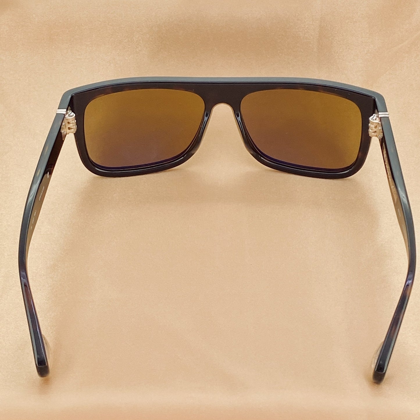 Ann Demeulemeester Men's Sunglasses Flat Top Amber Tortoise and Brown AD2C4SUN