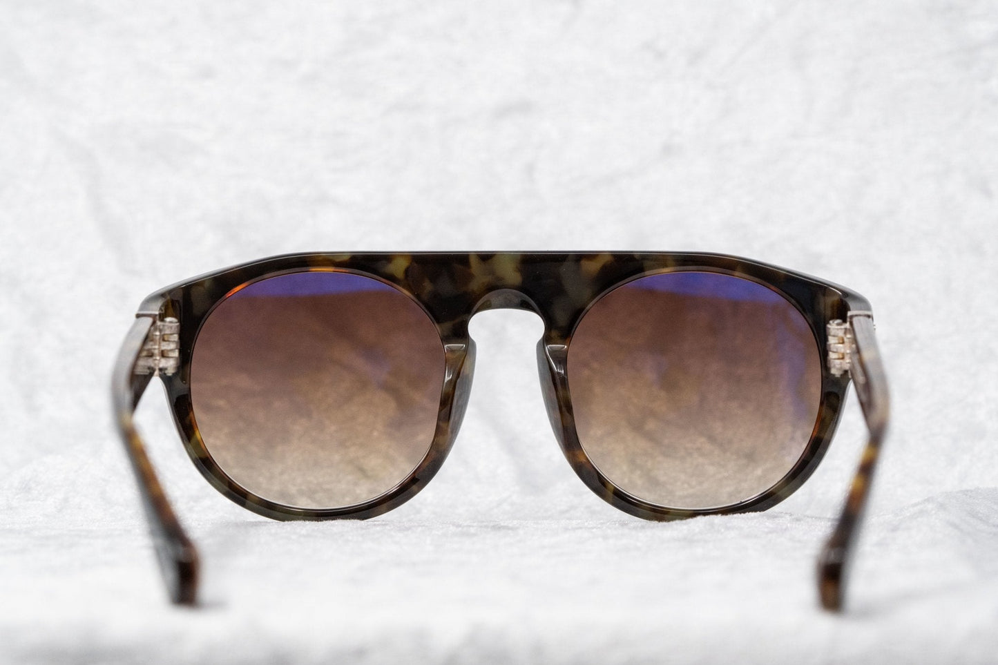 Ann Demeulemeester Sunglasses Flat Top Black and Brown AD10C6SUN