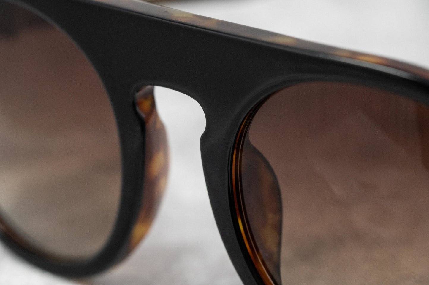 Ann Demeulemeester Sunglasses Flat Top Black and Brown AD10C6SUN