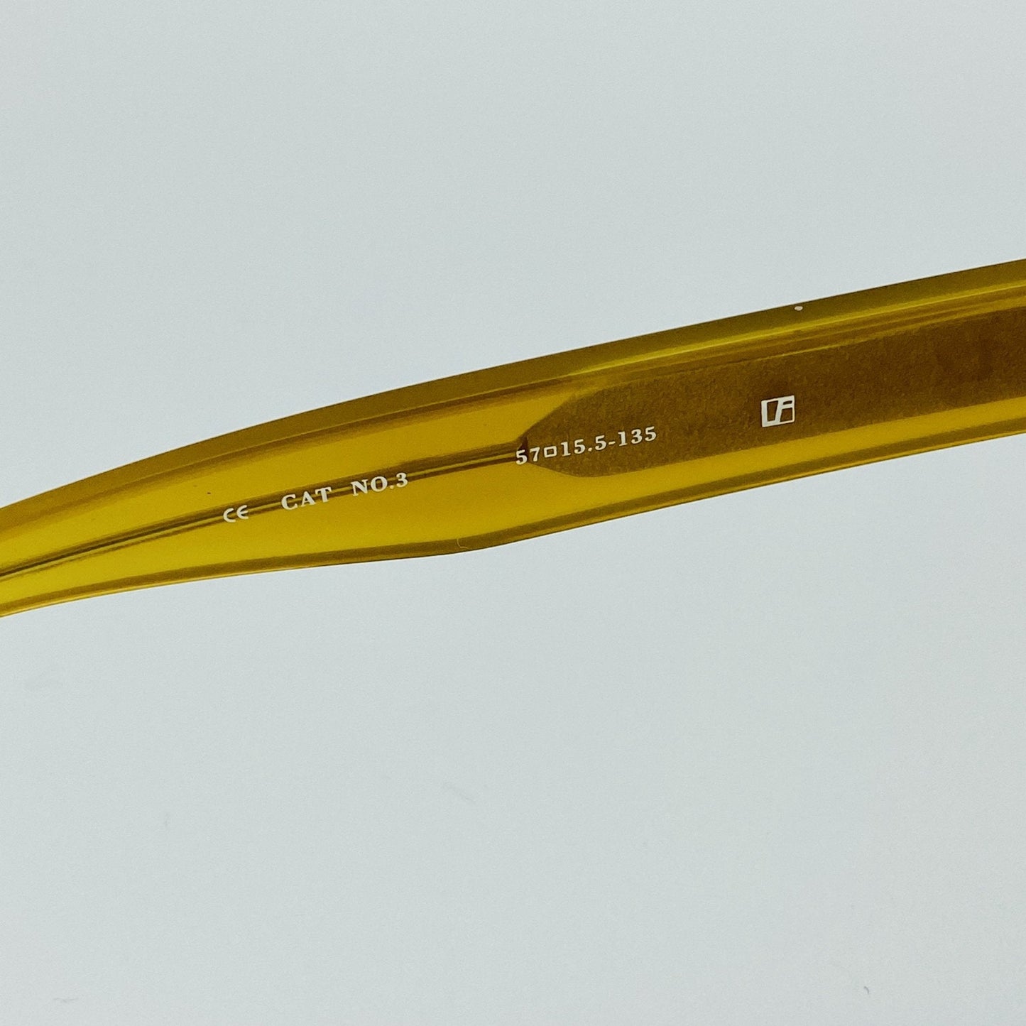 Ann Demeulemeester Sunglasses Flat Top Honey Orange and Green