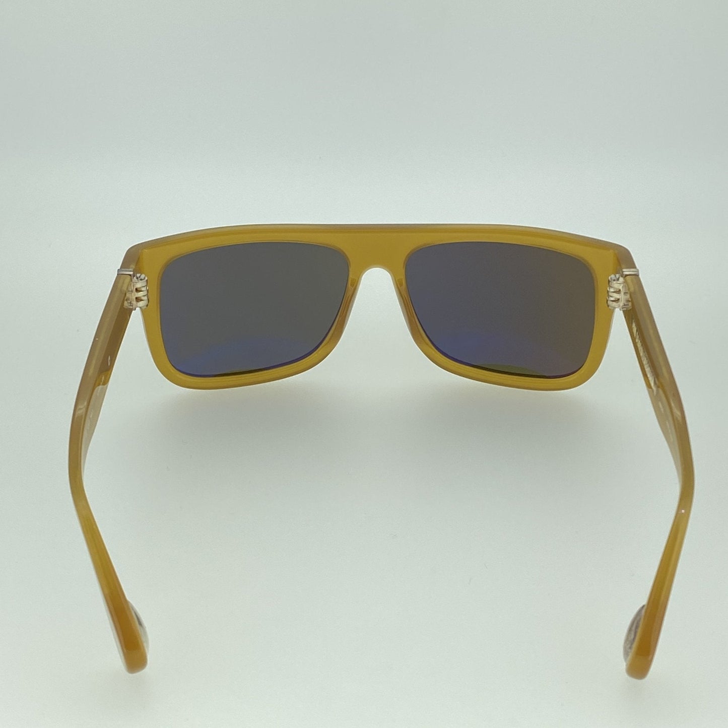 Ann Demeulemeester Sunglasses Flat Top Honey Orange and Green