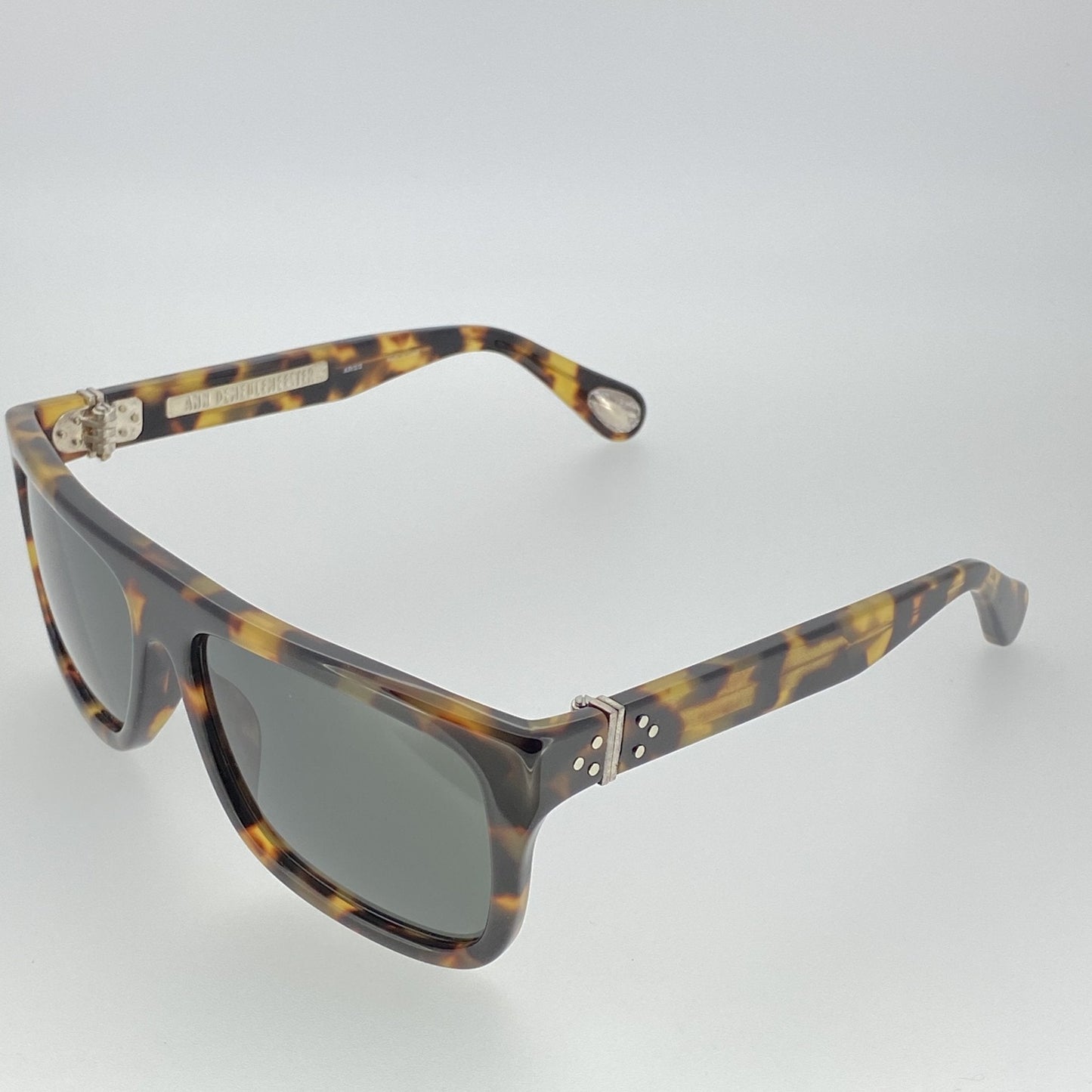 Ann Demeulemeester Men's Sunglasses Flat Top Tortoise and Grey AD2C2SUN