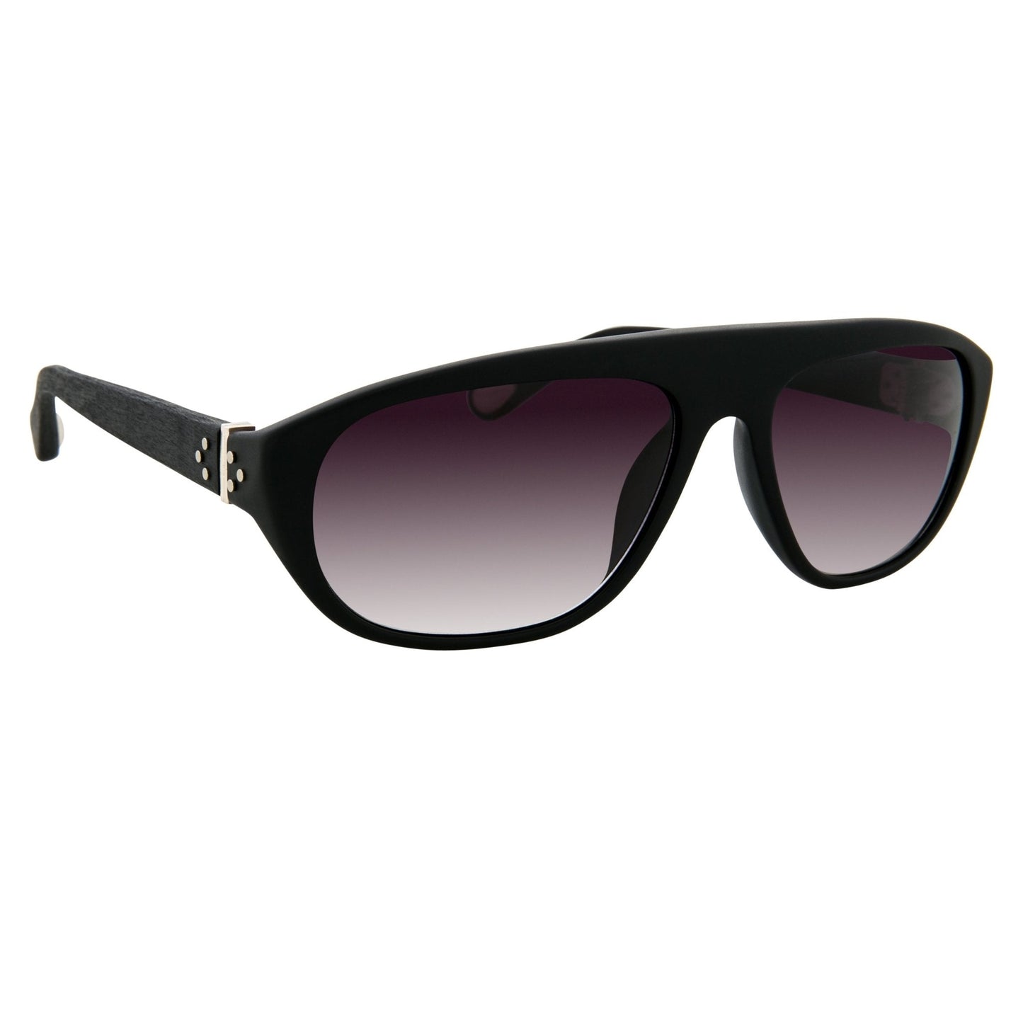 Ann Demeulemeester Men's Sunglasses Flat Top Matte Black and Grey AD1C9SUN