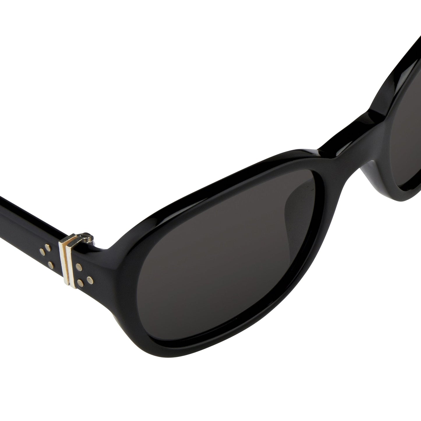 Ann Demeulemeester Ladies Sunglasses Oval Black and Grey AD8C1SUN