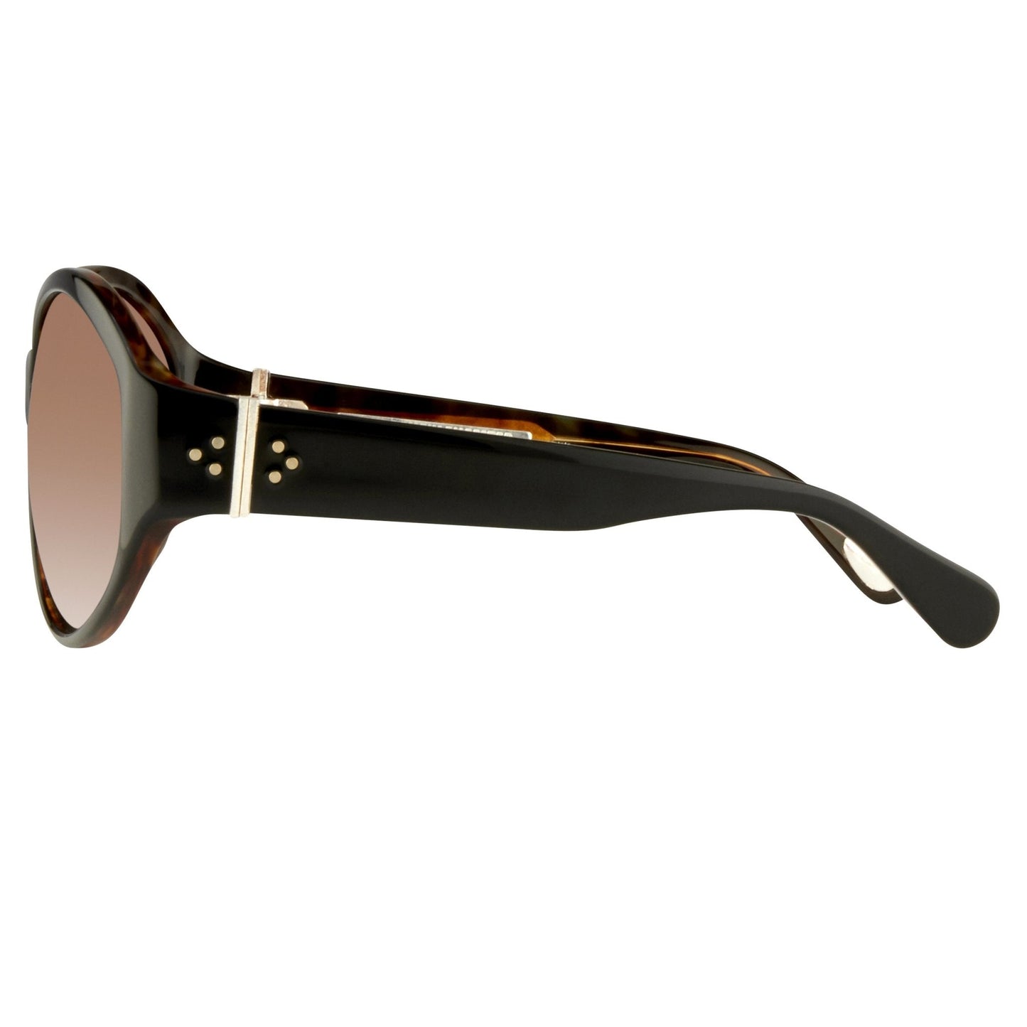 Ann Demeulemeester Ladies Sunglasses Oversized Black and Brown AD6C6SUN