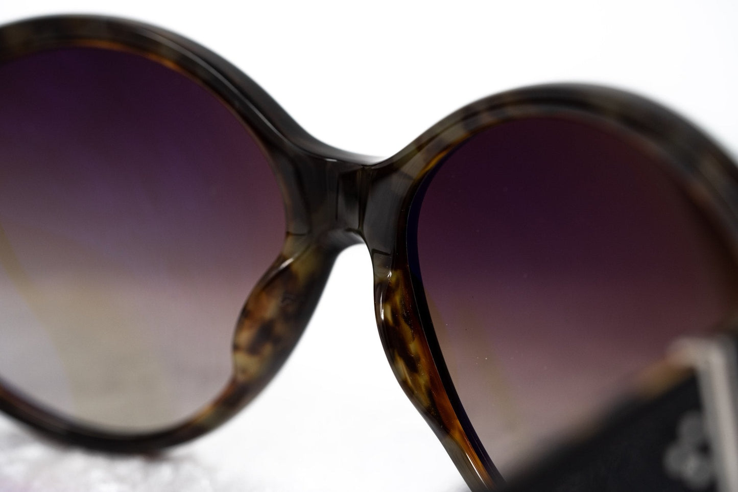 Ann Demeulemeester Ladies Sunglasses Oversized Black and Brown AD6C6SUN