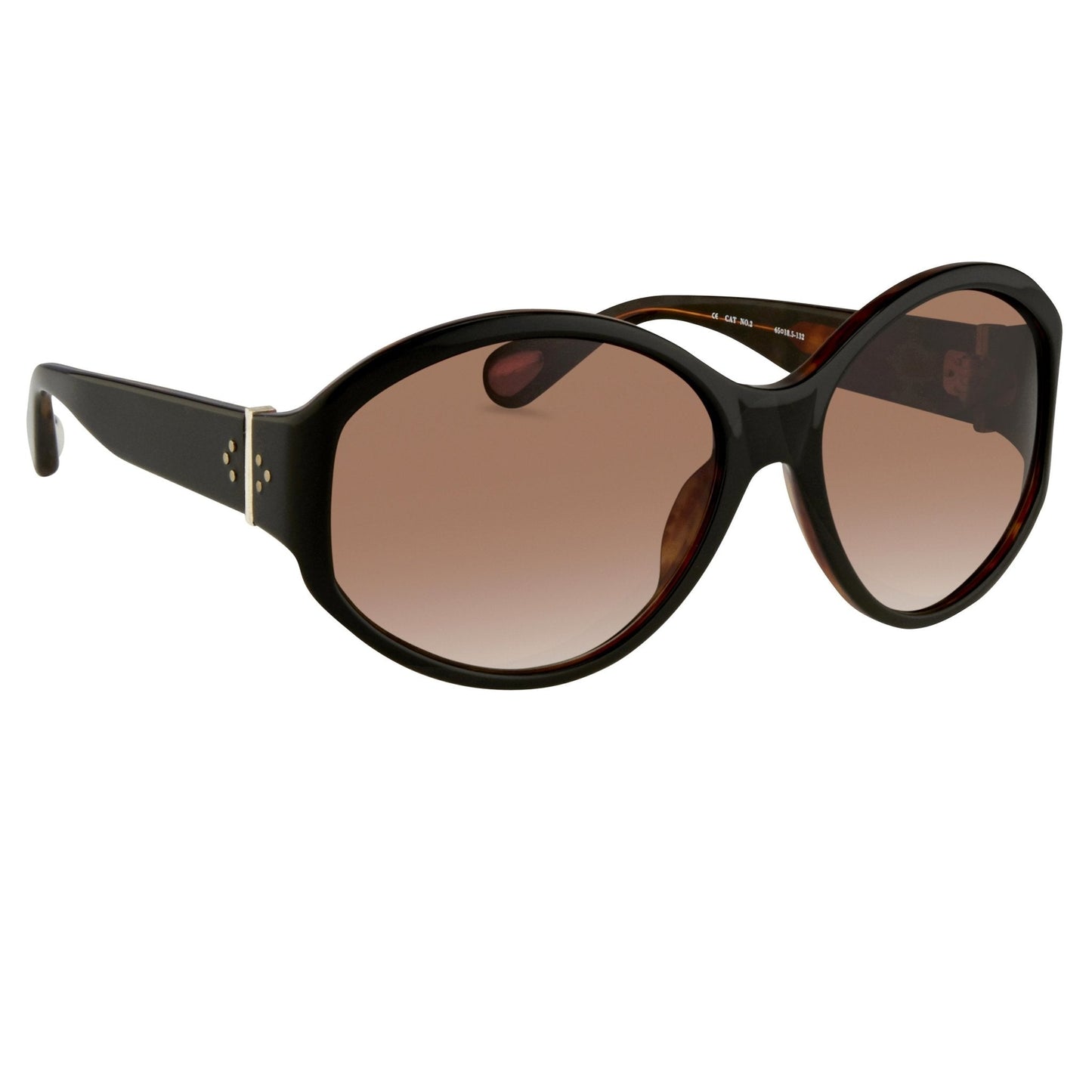 Ann Demeulemeester Ladies Sunglasses Oversized Black and Brown AD6C6SUN