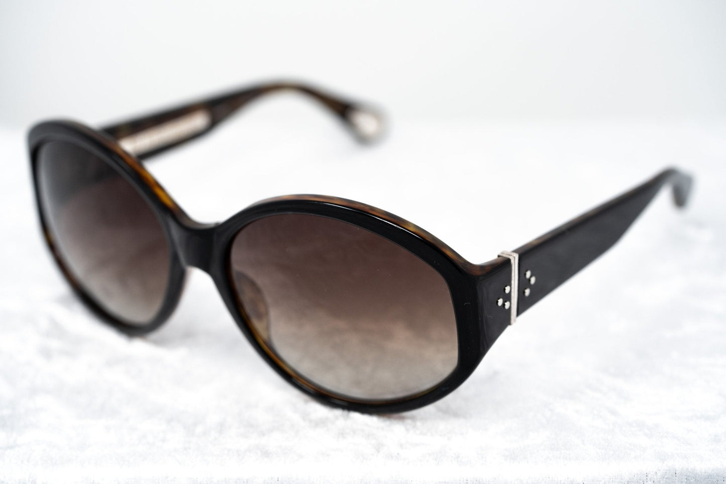 Ann Demeulemeester Ladies Sunglasses Oversized Black and Brown AD6C6SUN