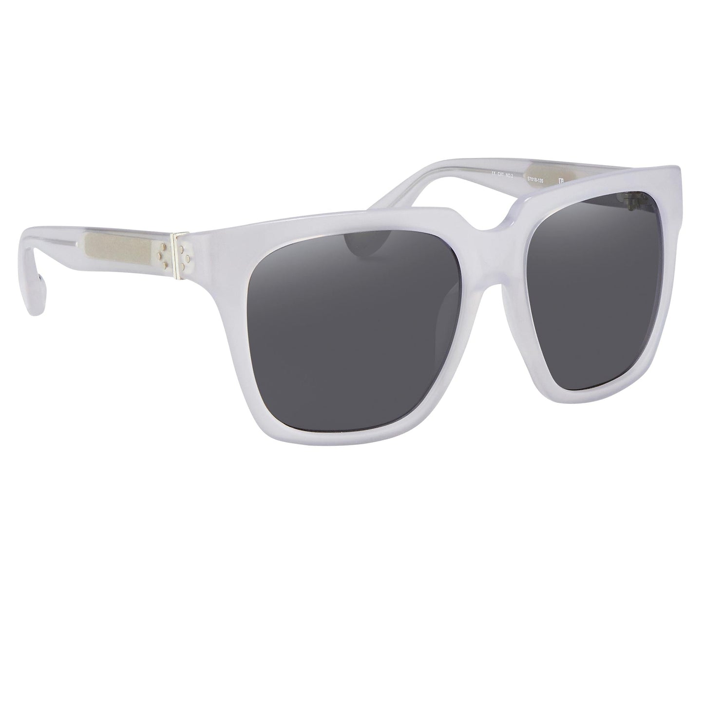 Ann Demeulemeester Sunglasses Oversized White and Solid Grey AD21C4SUN