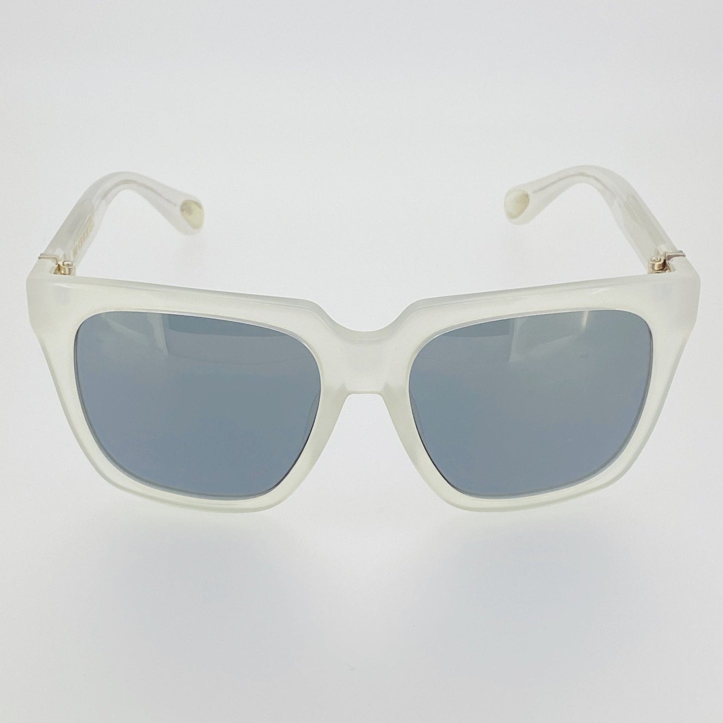 Ann Demeulemeester Sunglasses Oversized White and Solid Grey AD21C4SUN