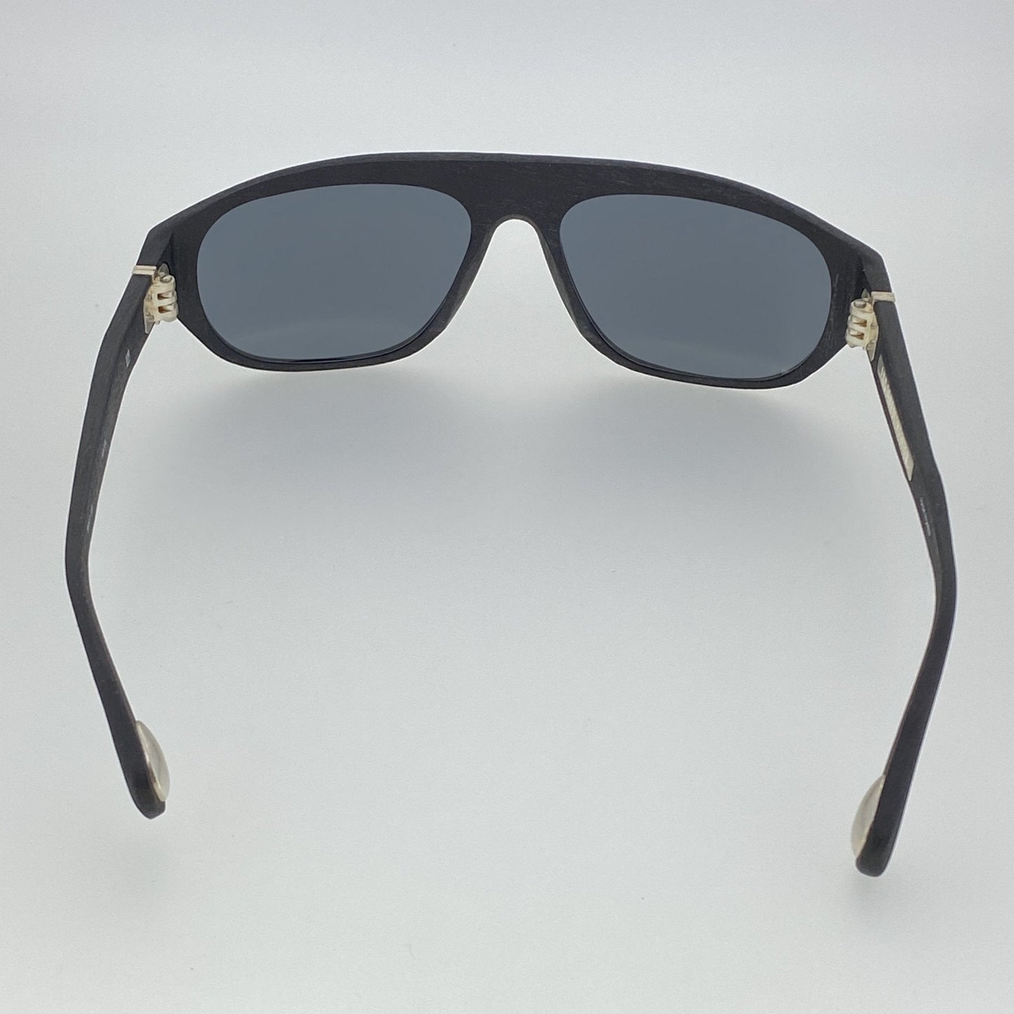 Ann Demeulemeester Men's Sunglasses Flat Top Black and Grey Mirror AD1C8SUN