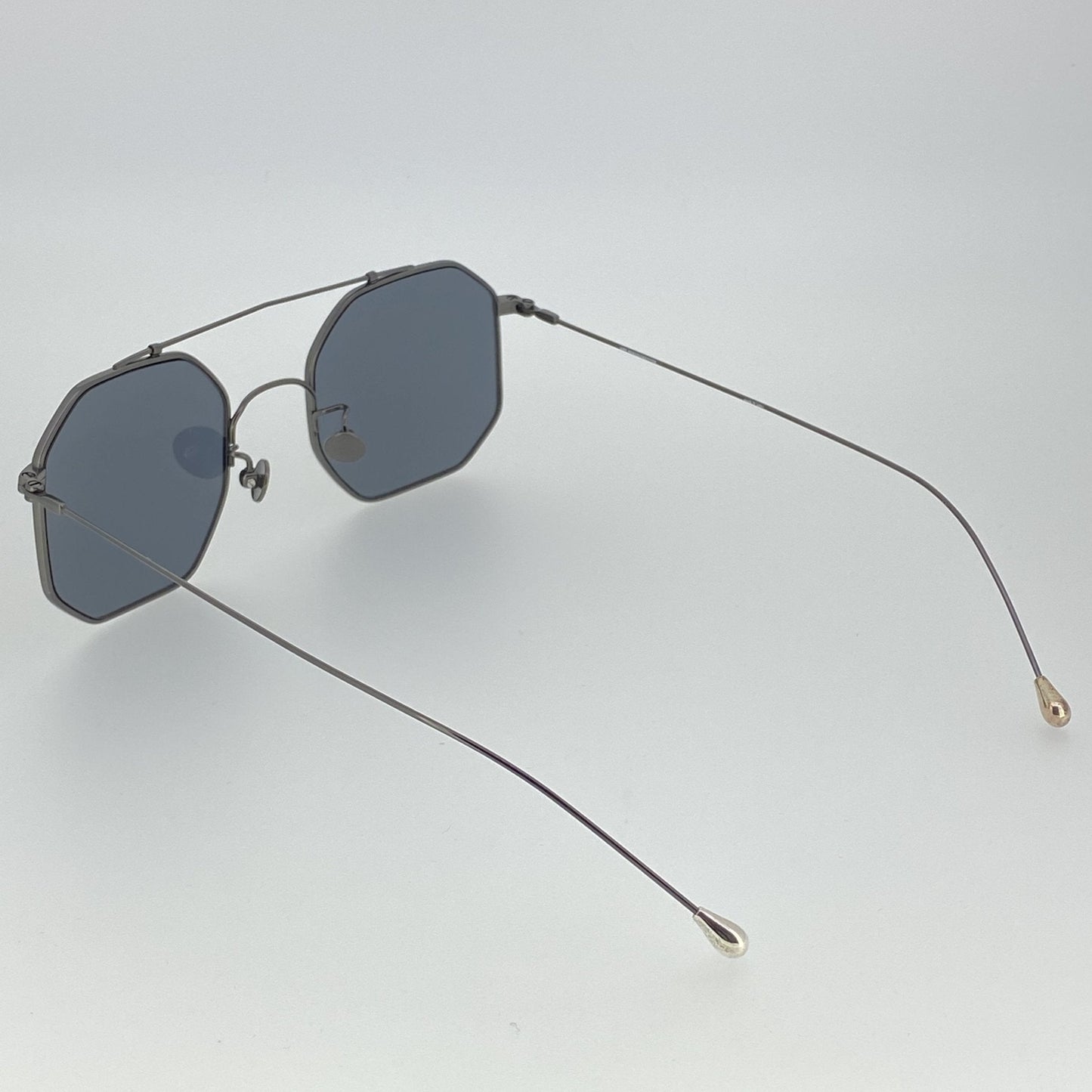 Ann Demeulemeester Sunglasses Square Brushed Gun metal and Grey AD52C2SUN