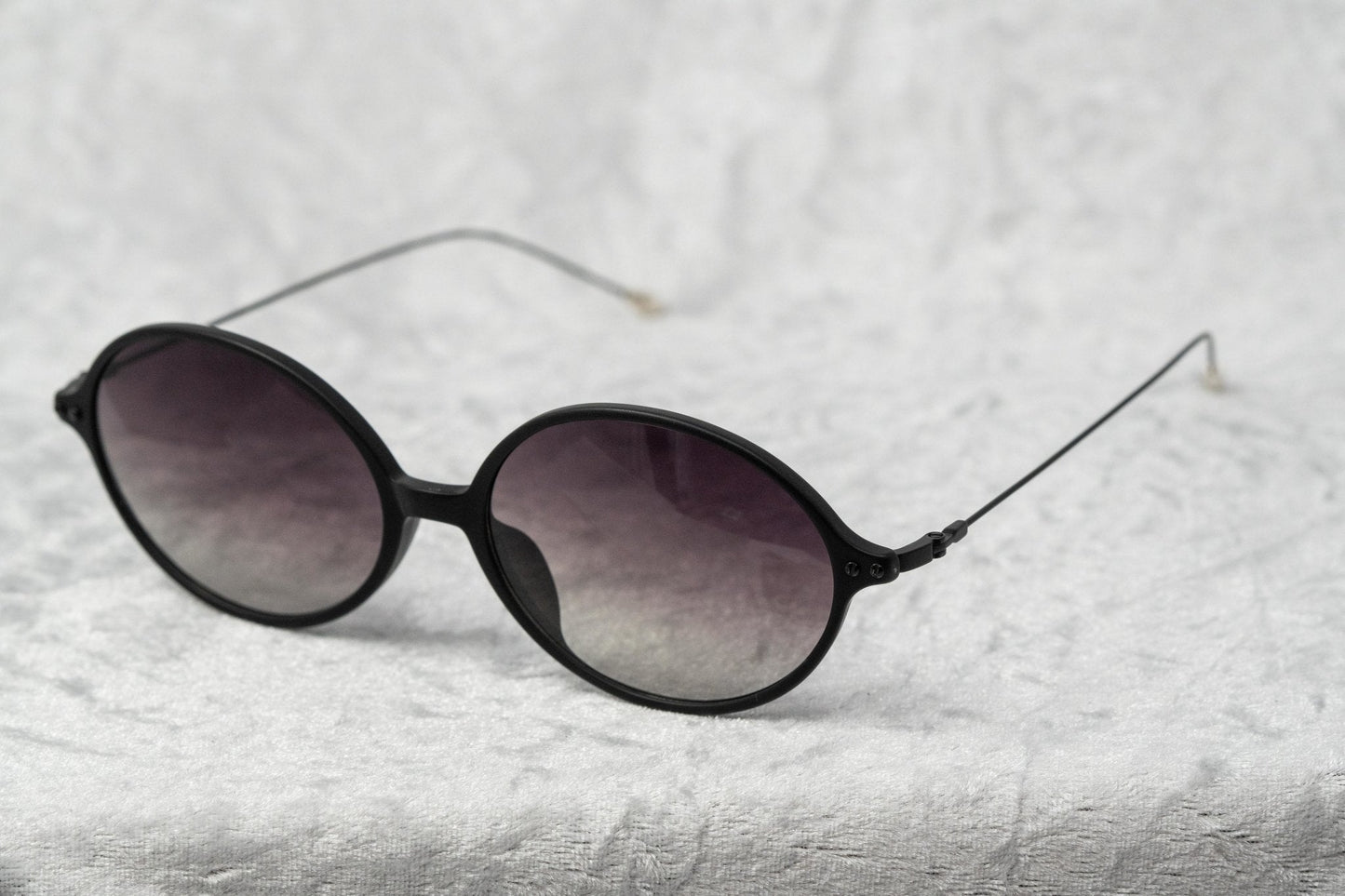 Ann Demeulemeester Unisex Sunglasses Oval Black and Grey