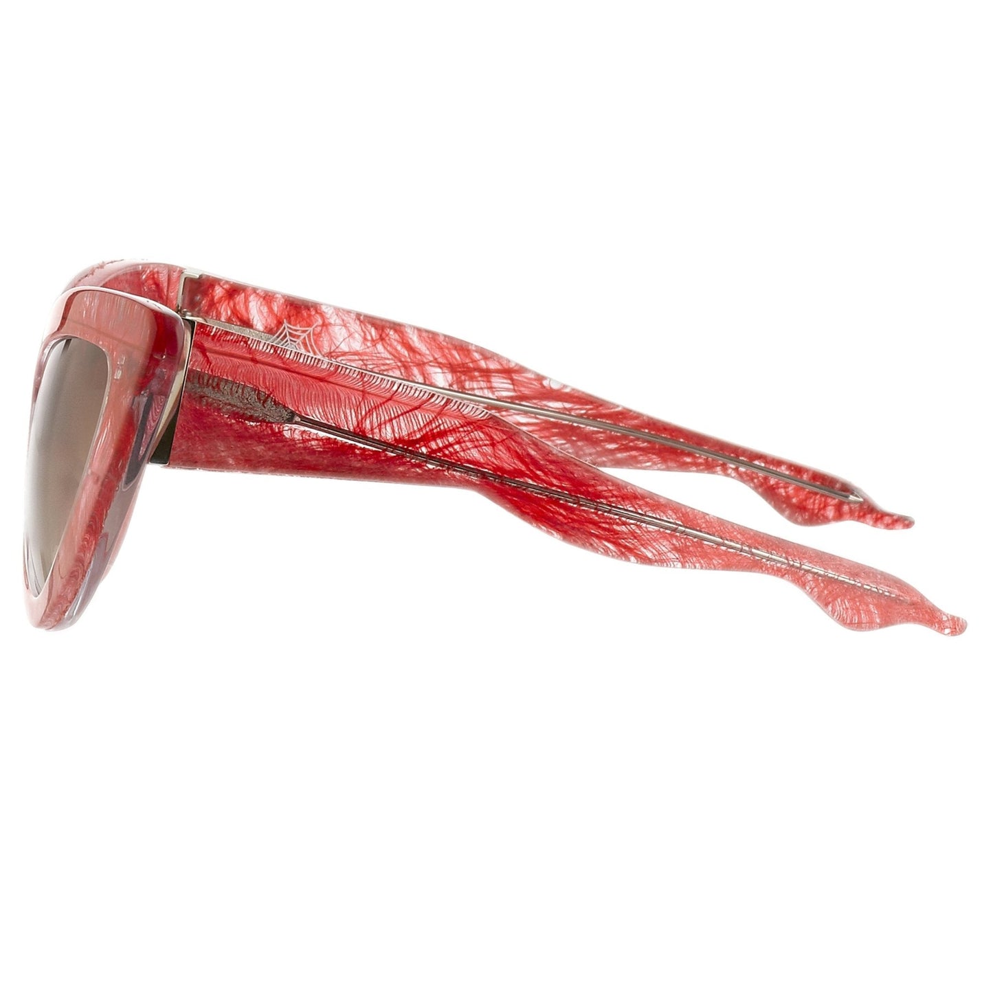 Charlotte Olympia Sunglasses Cat Eyes Red and Grey