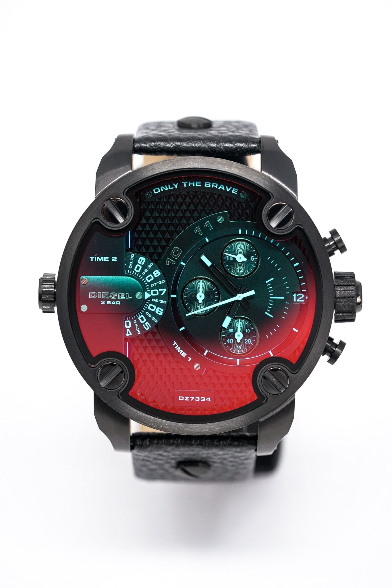 Diesel Men's Chronograph Watch Little Daddy Orange Black