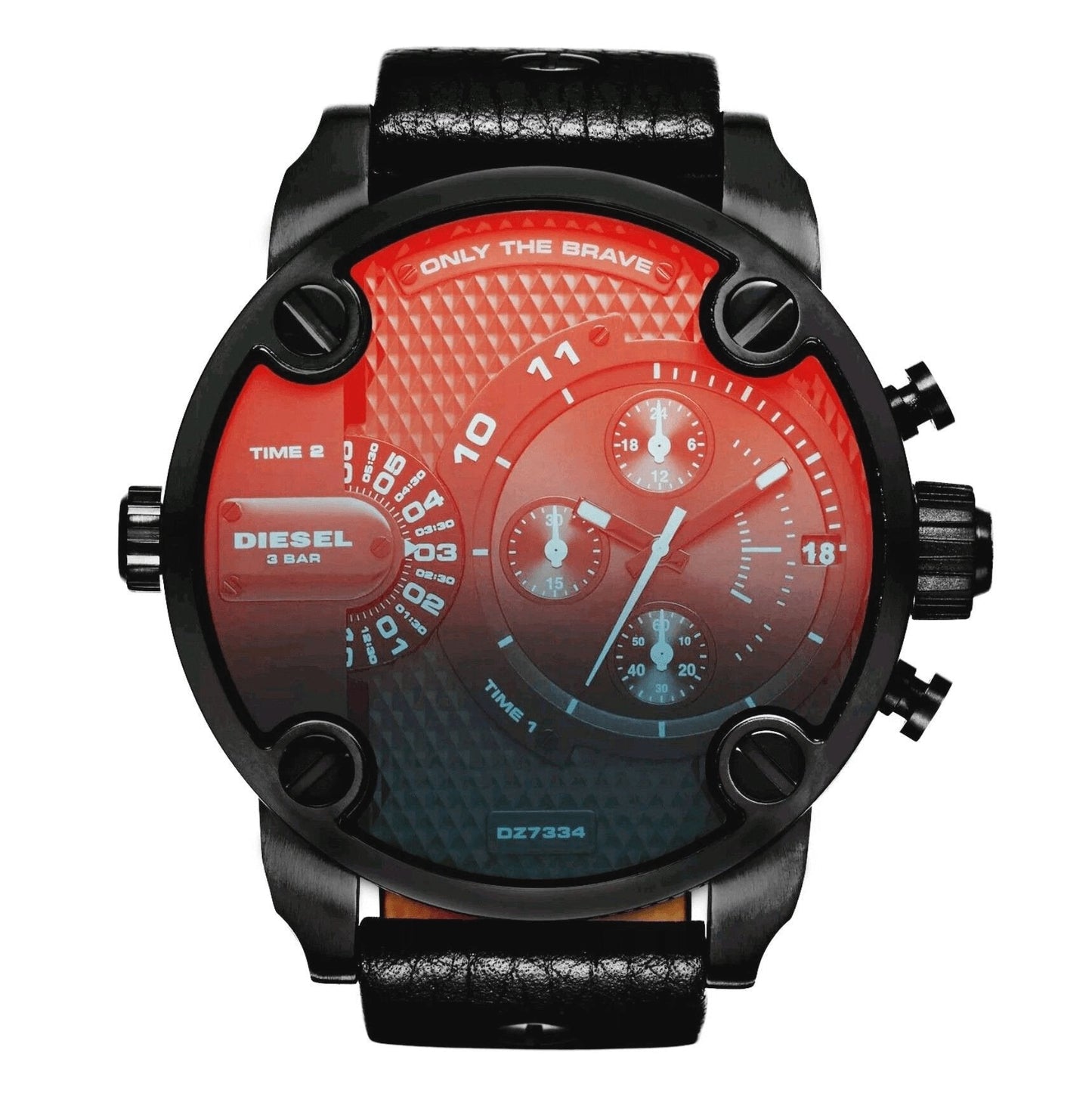 Diesel Men's Chronograph Watch Little Daddy Orange Black