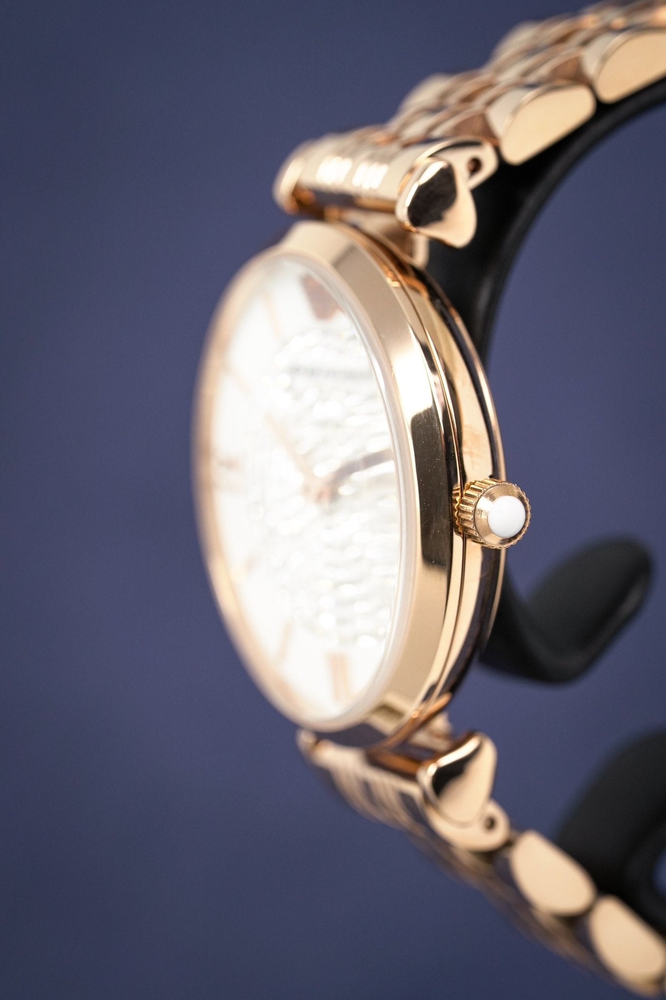 Emporio Armani Ladies T-Bar Gianni Watch Rose Gold Plated AR11244