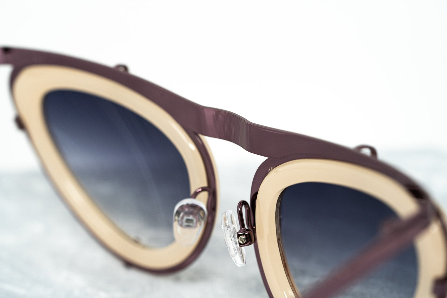Erdem Ladies Sunglasses Cat Eye Beige and Grey EDM3C2SUN