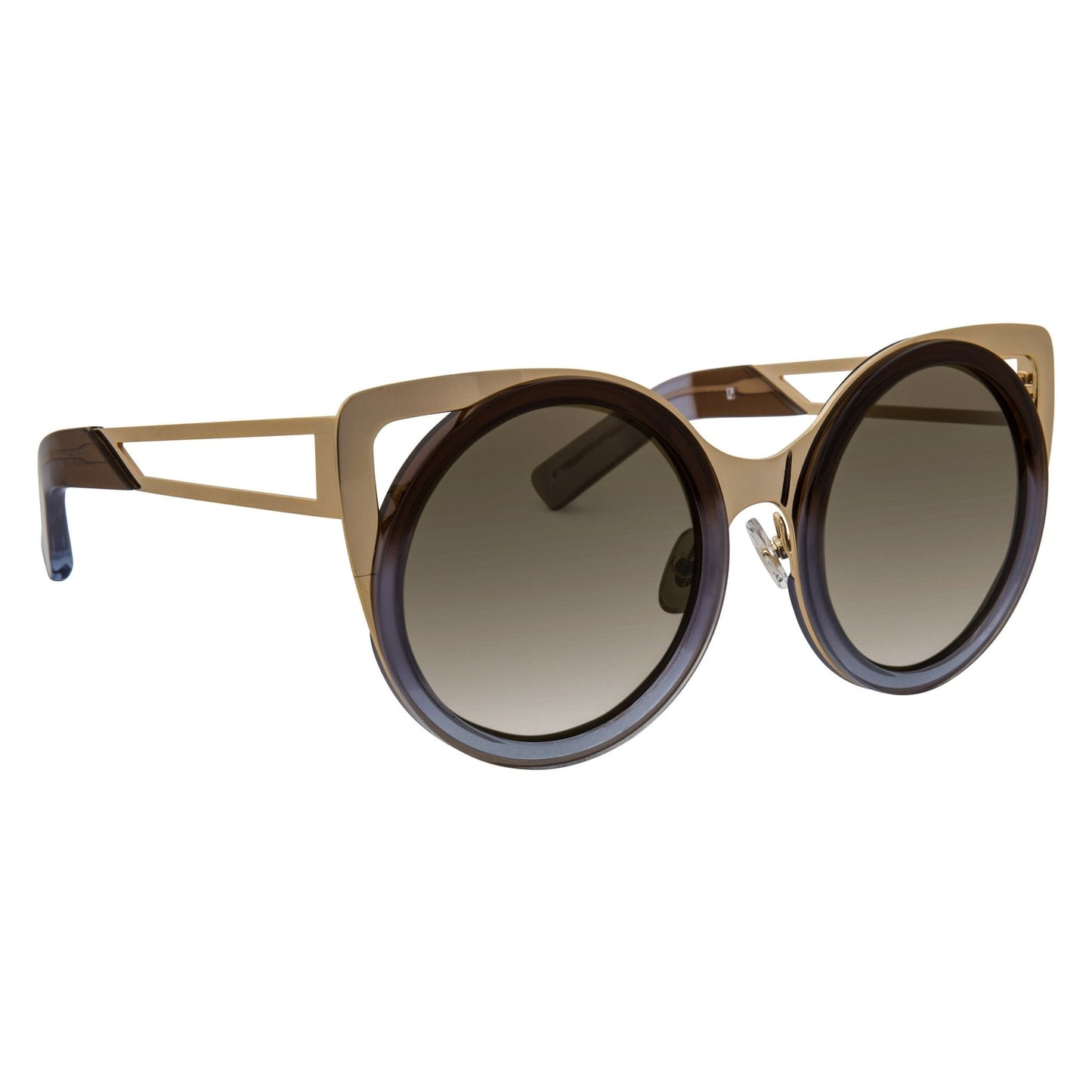 Erdem Sunglasses Cat Eye Gold and Brown