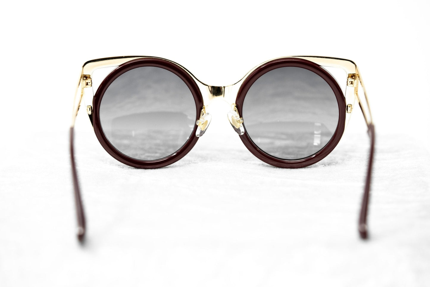 Erdem Ladies Sunglasses Cat Eye Maroon and Grey EDM4C8SUN