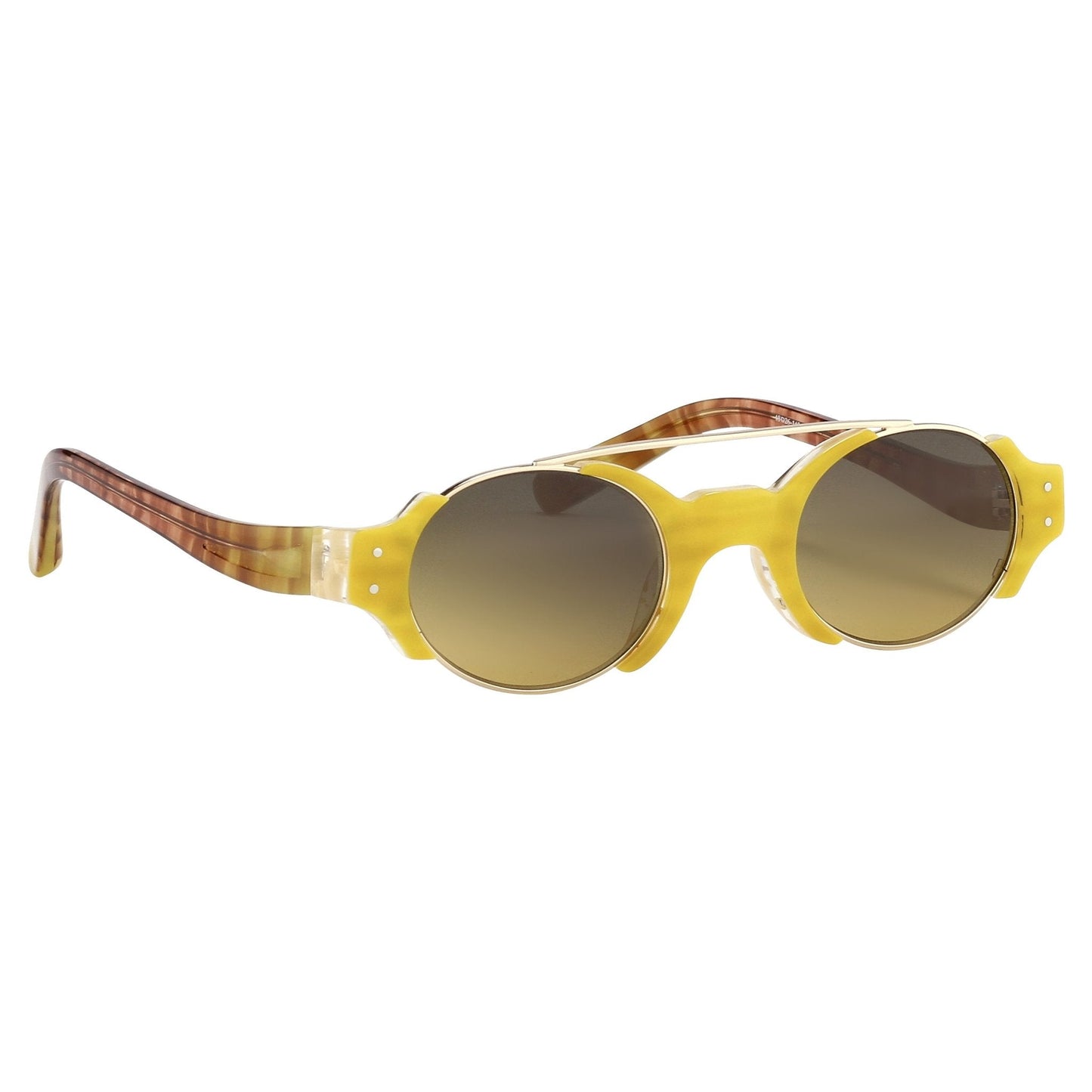 Erdem Ladies Sunglasses Mustard Horn and Green EDM8C5SUN