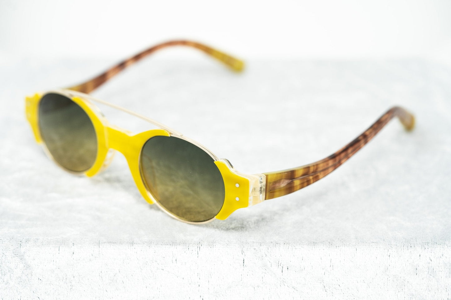 Erdem Ladies Sunglasses Mustard Horn and Green EDM8C5SUN