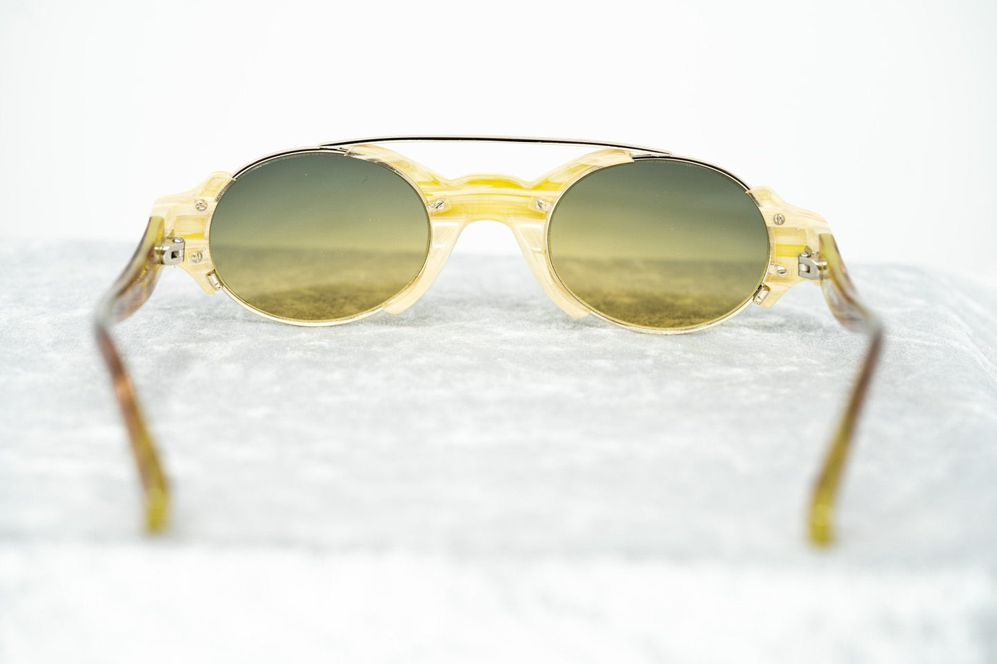 Erdem Ladies Sunglasses Mustard Horn and Green EDM8C5SUN