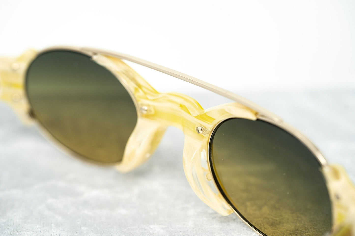 Erdem Ladies Sunglasses Mustard Horn and Green EDM8C5SUN