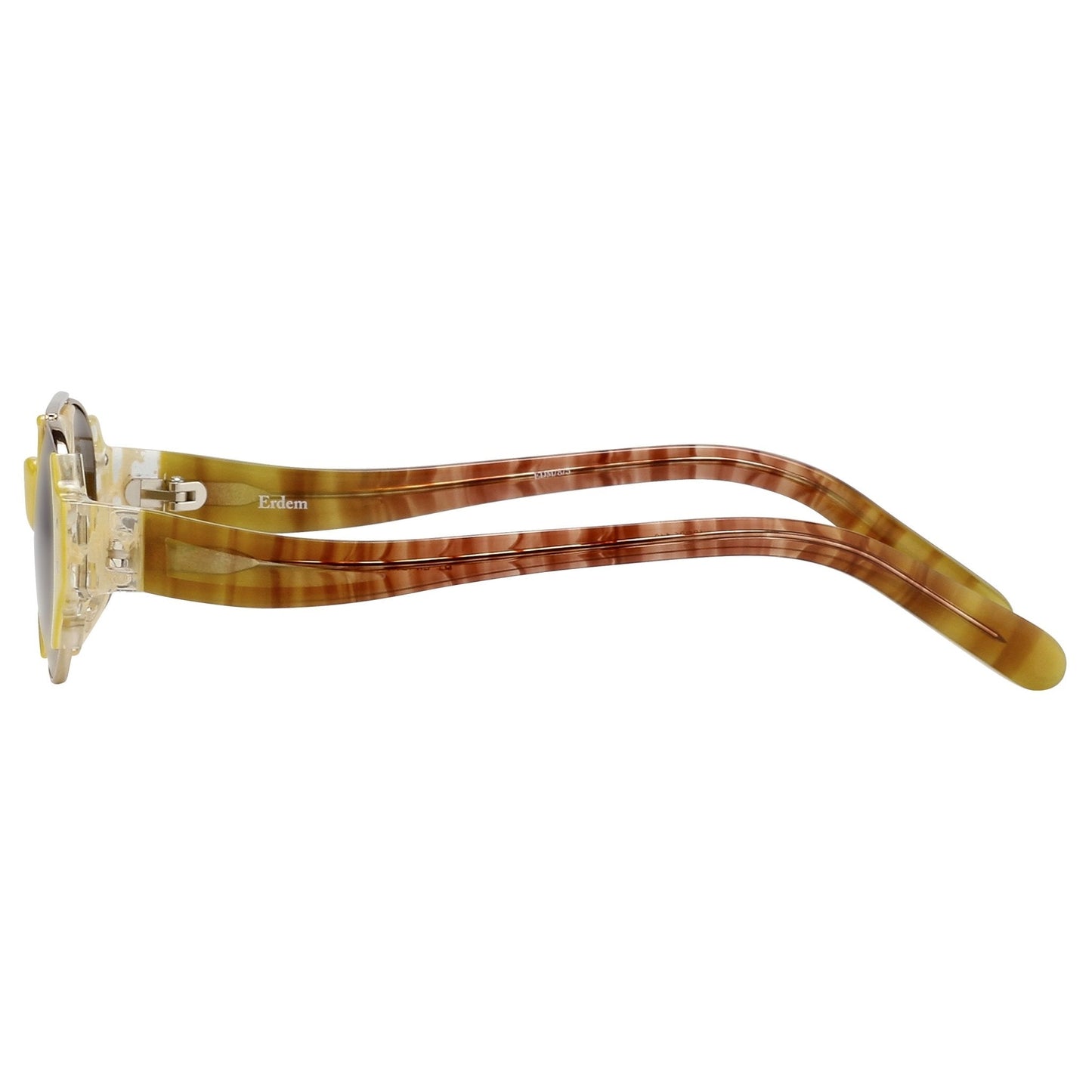 Erdem Ladies Sunglasses Mustard Horn and Green EDM8C5SUN