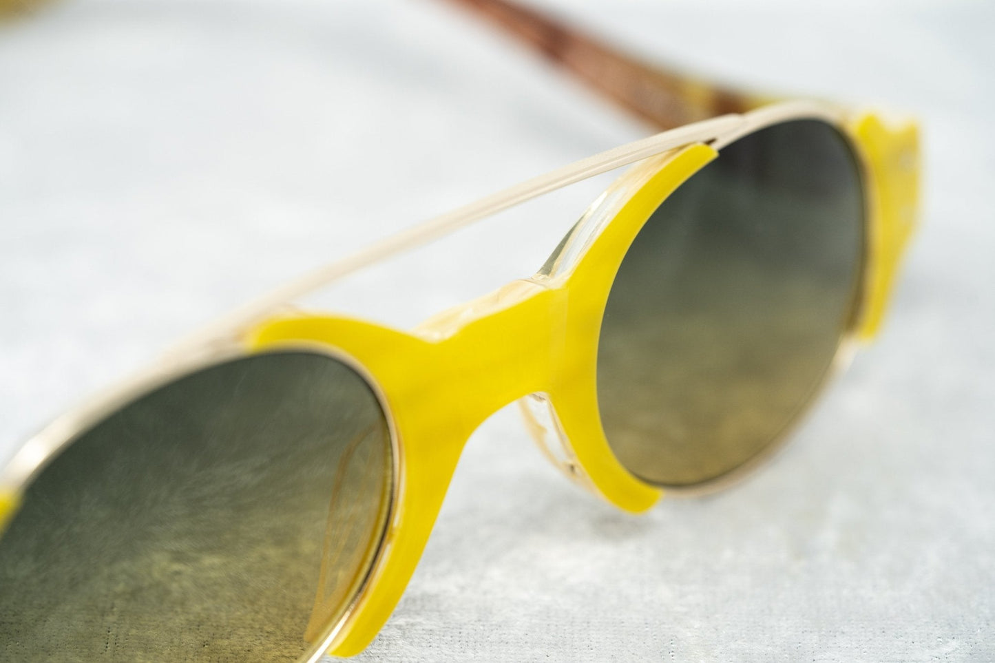 Erdem Ladies Sunglasses Mustard Horn and Green EDM8C5SUN