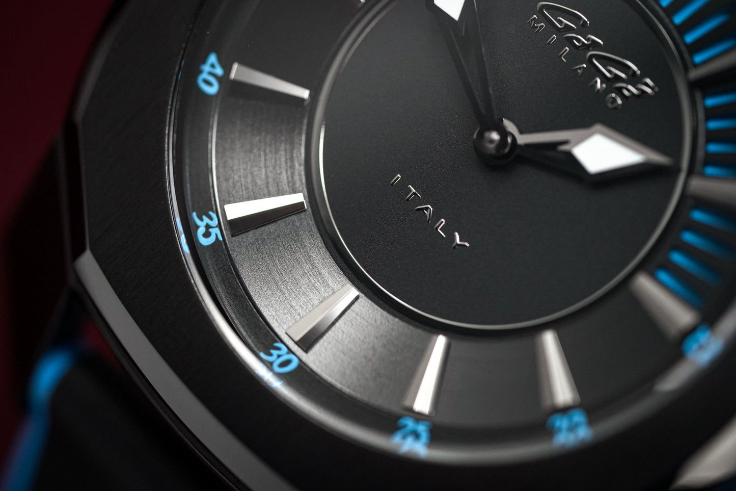 Gaga Milano Watch Frame_One Black PVD 7052.02