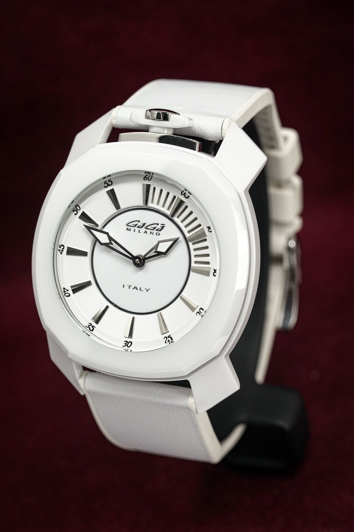 Gaga Milano Watch Frame_One White Ceramic 7250.01