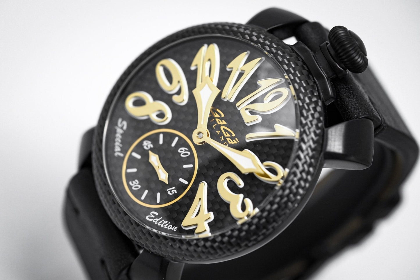 Gagà Milano Watch Manuale 48mm Special Edition Yellow Carbon