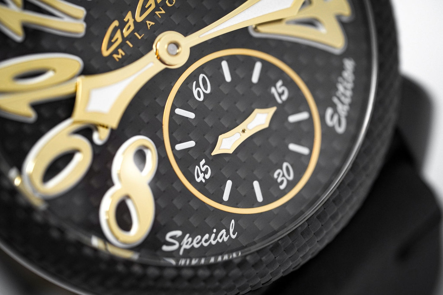 Gagà Milano Watch Manuale 48mm Special Edition Yellow Carbon