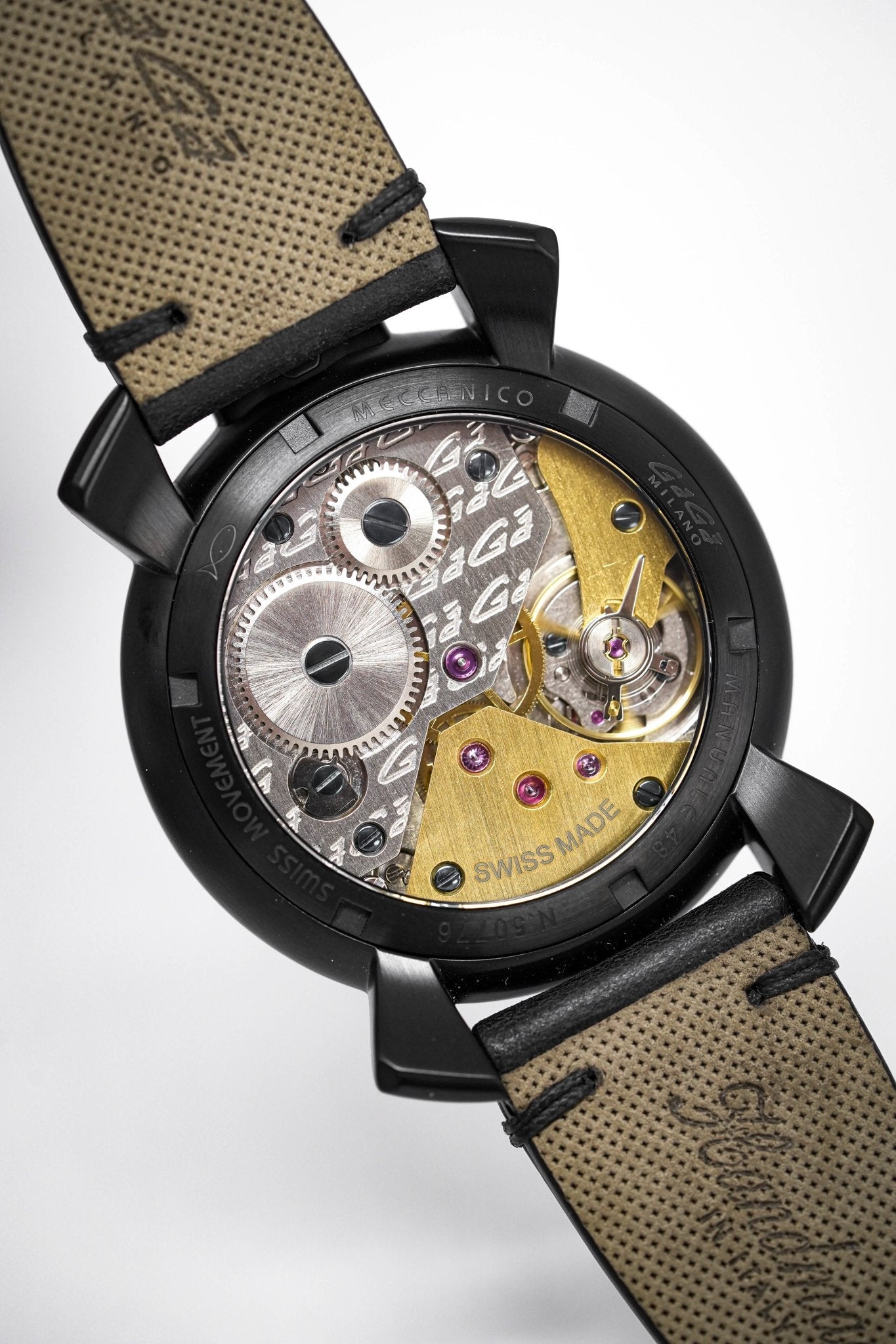 Gagà Milano Watch Manuale 48mm Special Edition Yellow Carbon