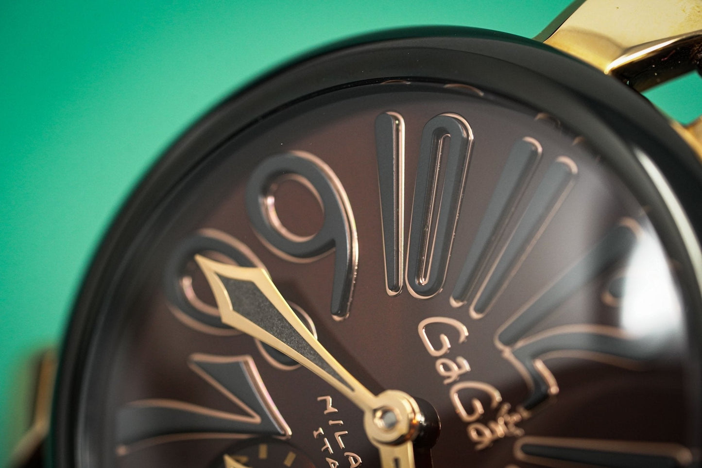 GaGà Milano Watch Manuale 48MM Rose Gold Chocolate