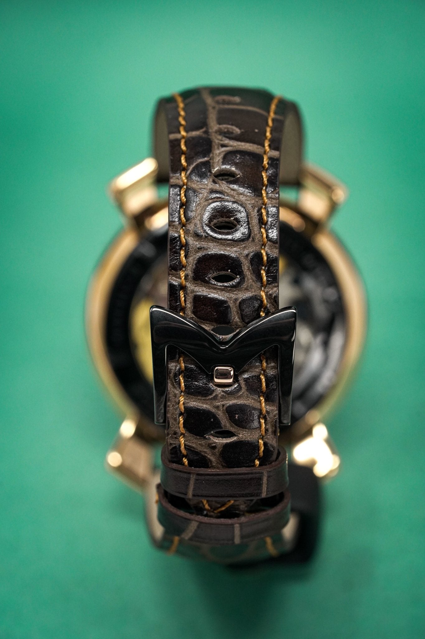GaGà Milano Watch Manuale 48MM Rose Gold Chocolate