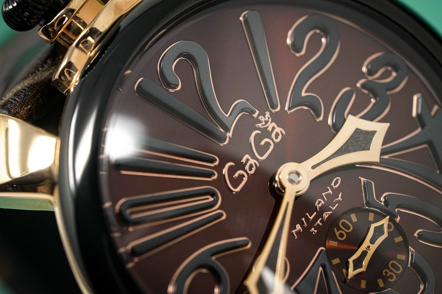 GaGà Milano Watch Manuale 48MM Rose Gold Chocolate
