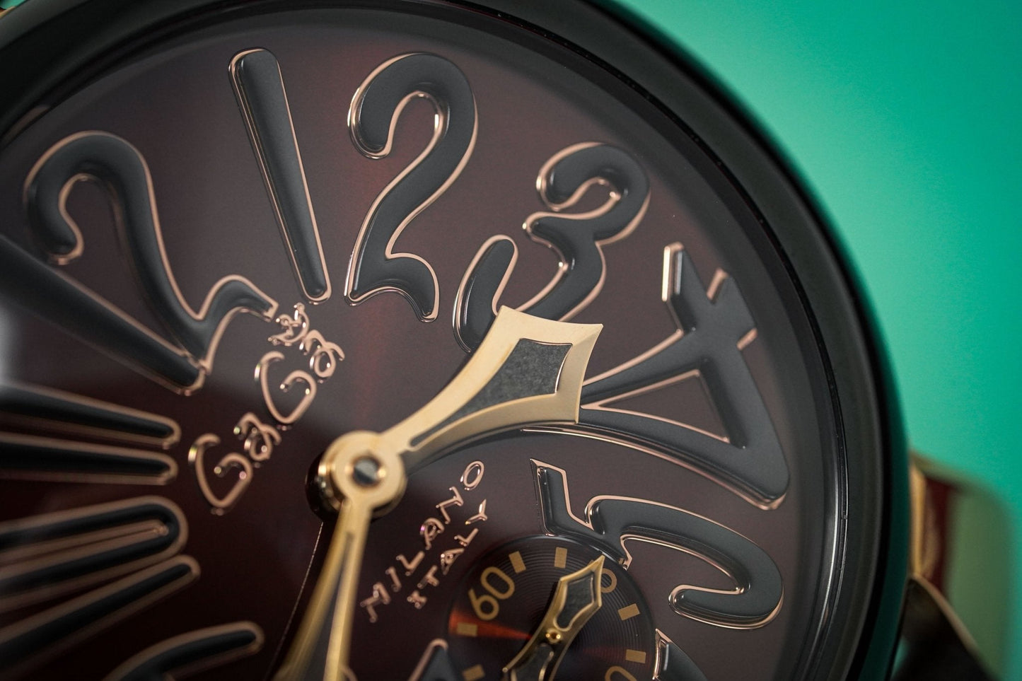 GaGà Milano Watch Manuale 48MM Rose Gold Chocolate