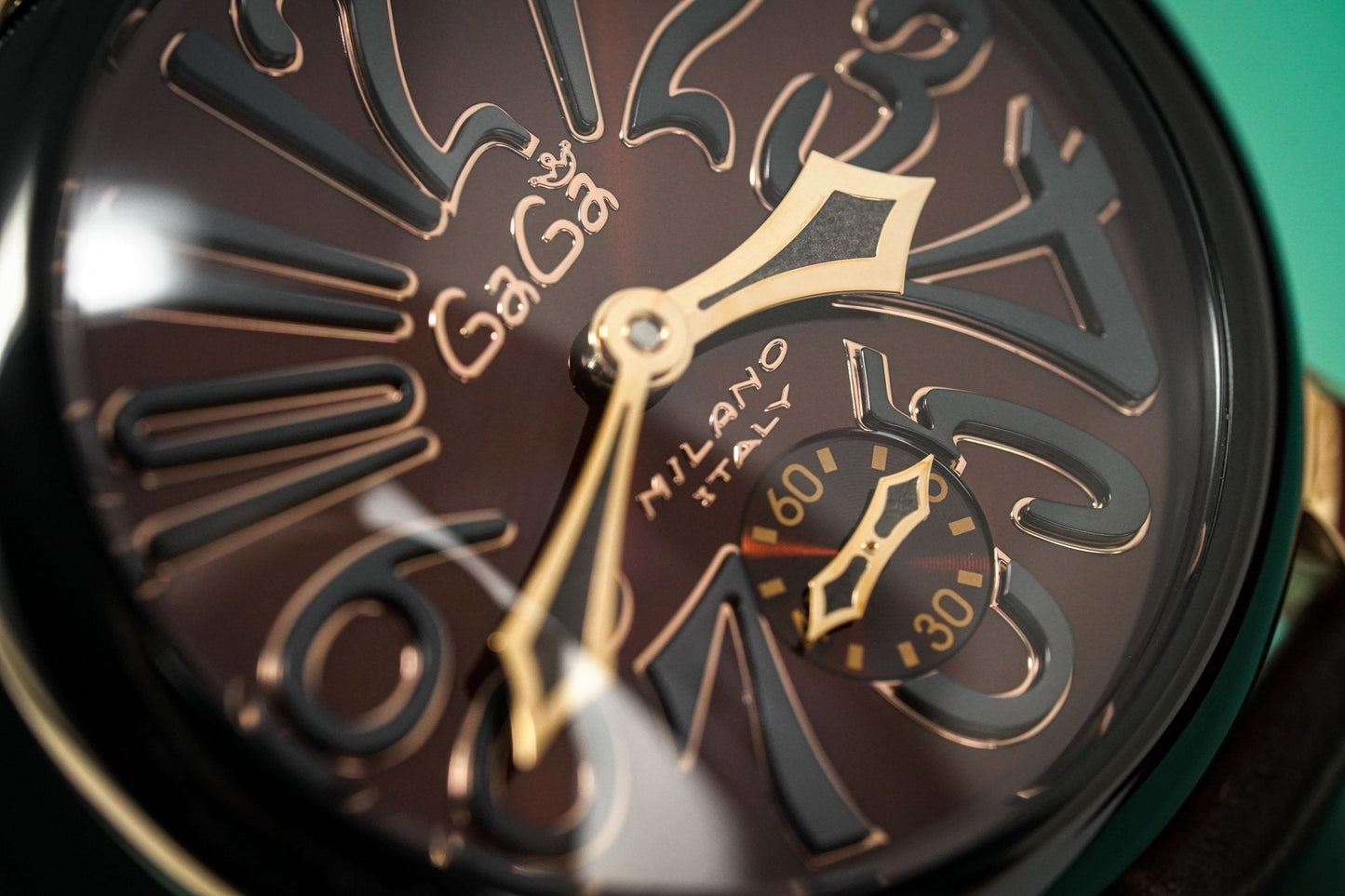 GaGà Milano Watch Manuale 48MM Rose Gold Chocolate