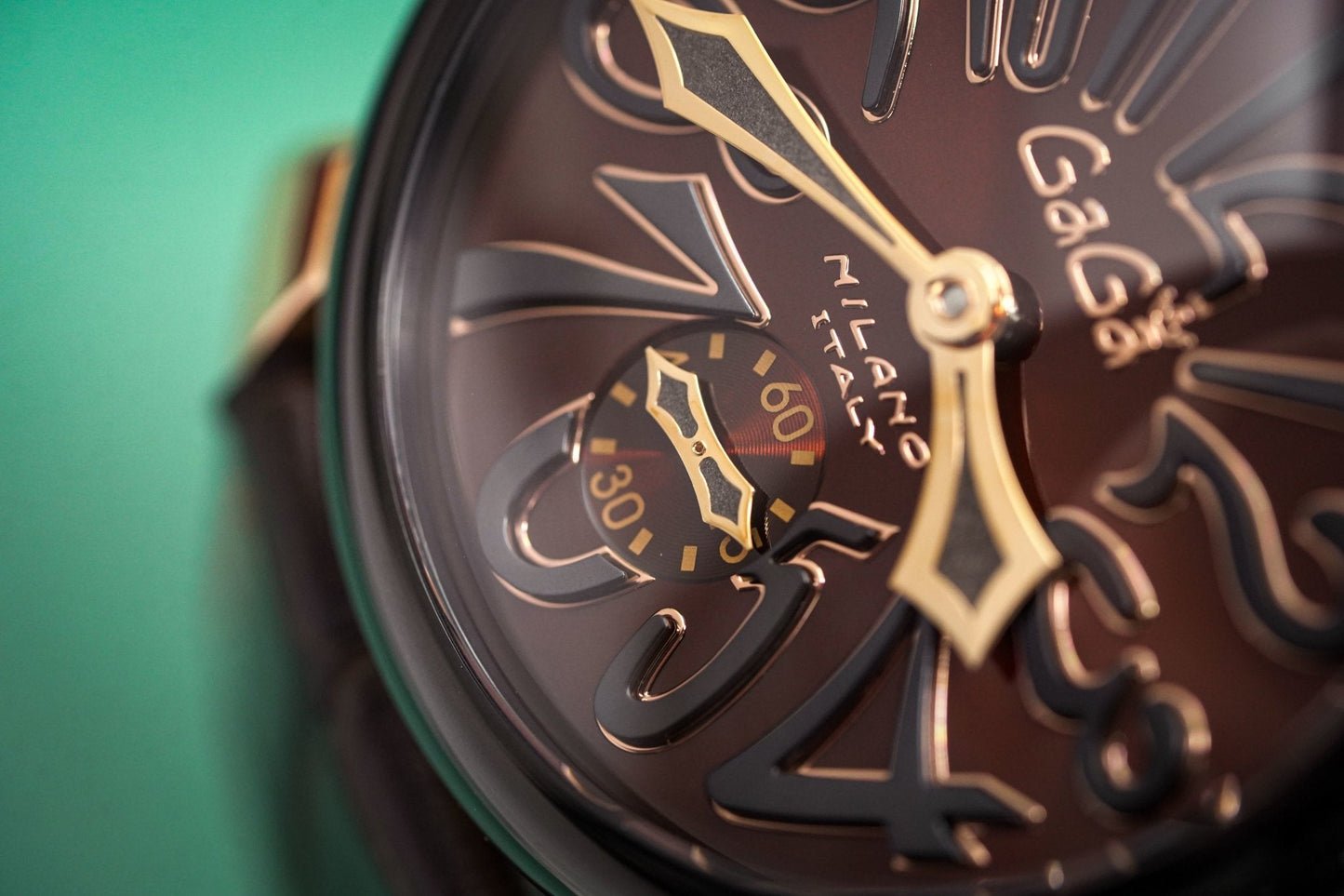 GaGà Milano Watch Manuale 48MM Rose Gold Chocolate