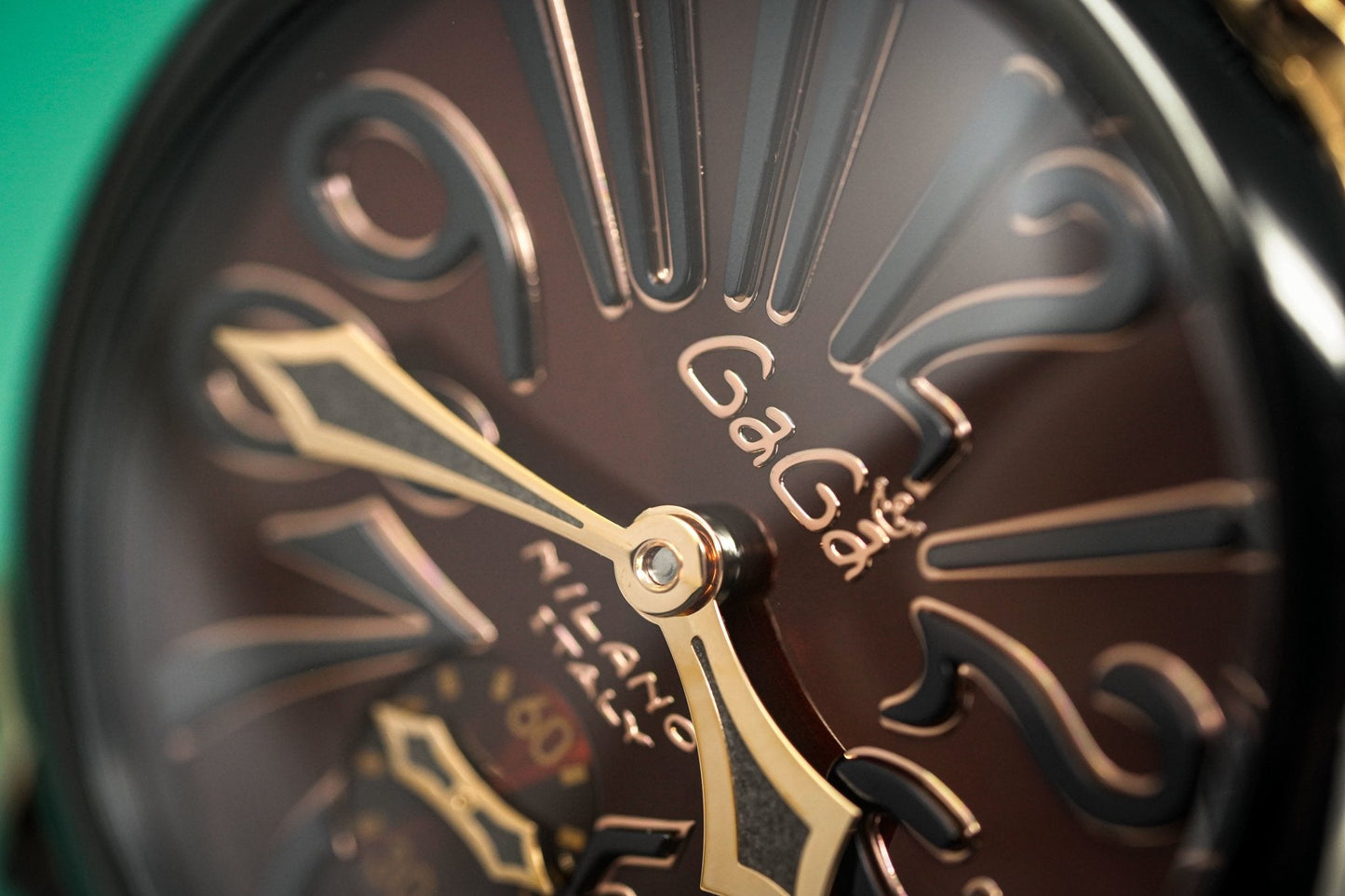 GaGà Milano Watch Manuale 48MM Rose Gold Chocolate