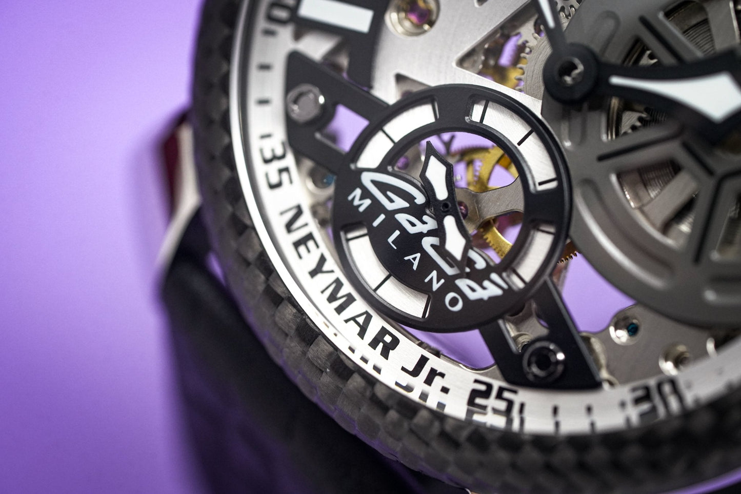 Gaga Milano Watch Neymar Jr. Skeleton Steel Carbon Limited Edition